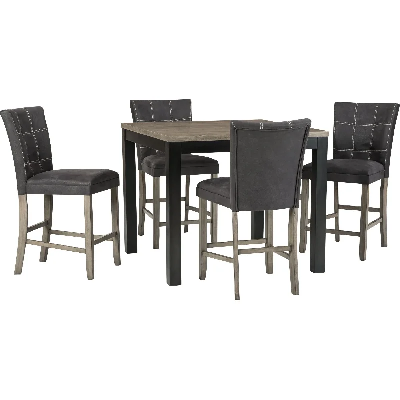 space-saving patio dining set-Northfork Craftsman 5 Piece Pub Dining - Two-tone - (PKG002388)