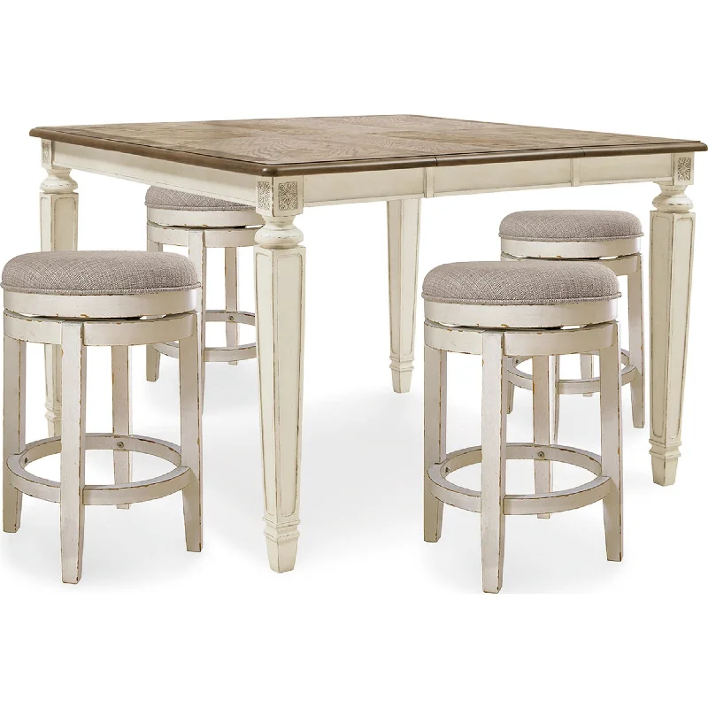 pine patio dining set-Realyn Counter Dining Set