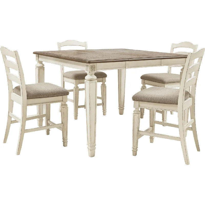 distressed outdoor dining set-Realyn Counter Dining Set