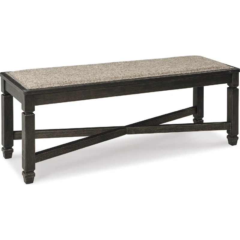 top romantic getaway ideas-how to learn a new language-Tyler Creek Dining Bench - Black/Grey - (D736-00)