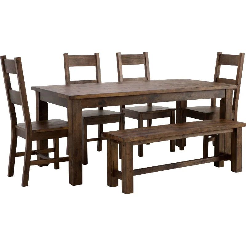 coastal bistro dining set-Weston 6 Piece Casual Dining - Classic Oak - (LIFG1445002K)